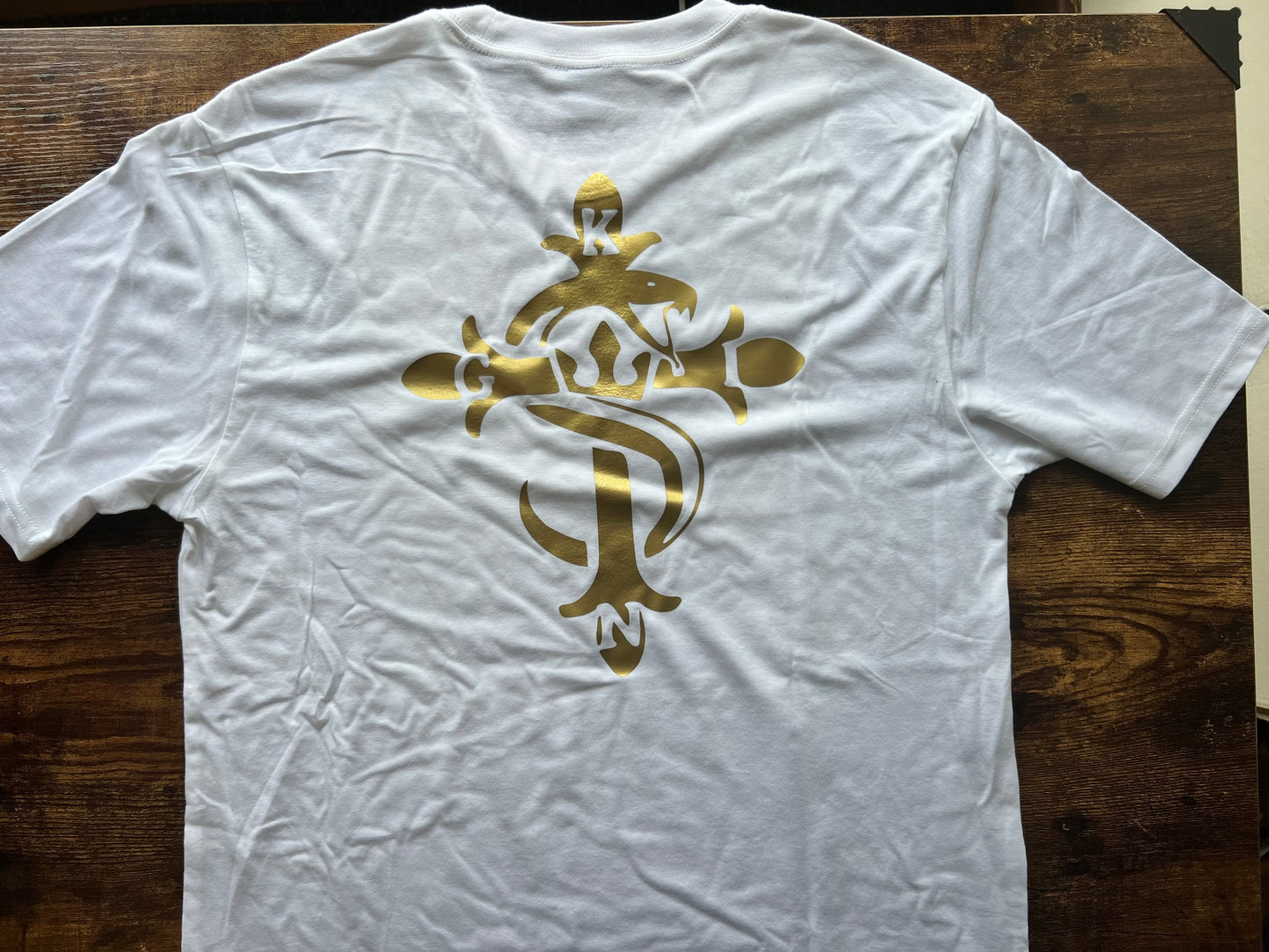 Official King Mar Entertainment T-Shirts black, white (gold), white (black) available in all sizes (XS-XXL)