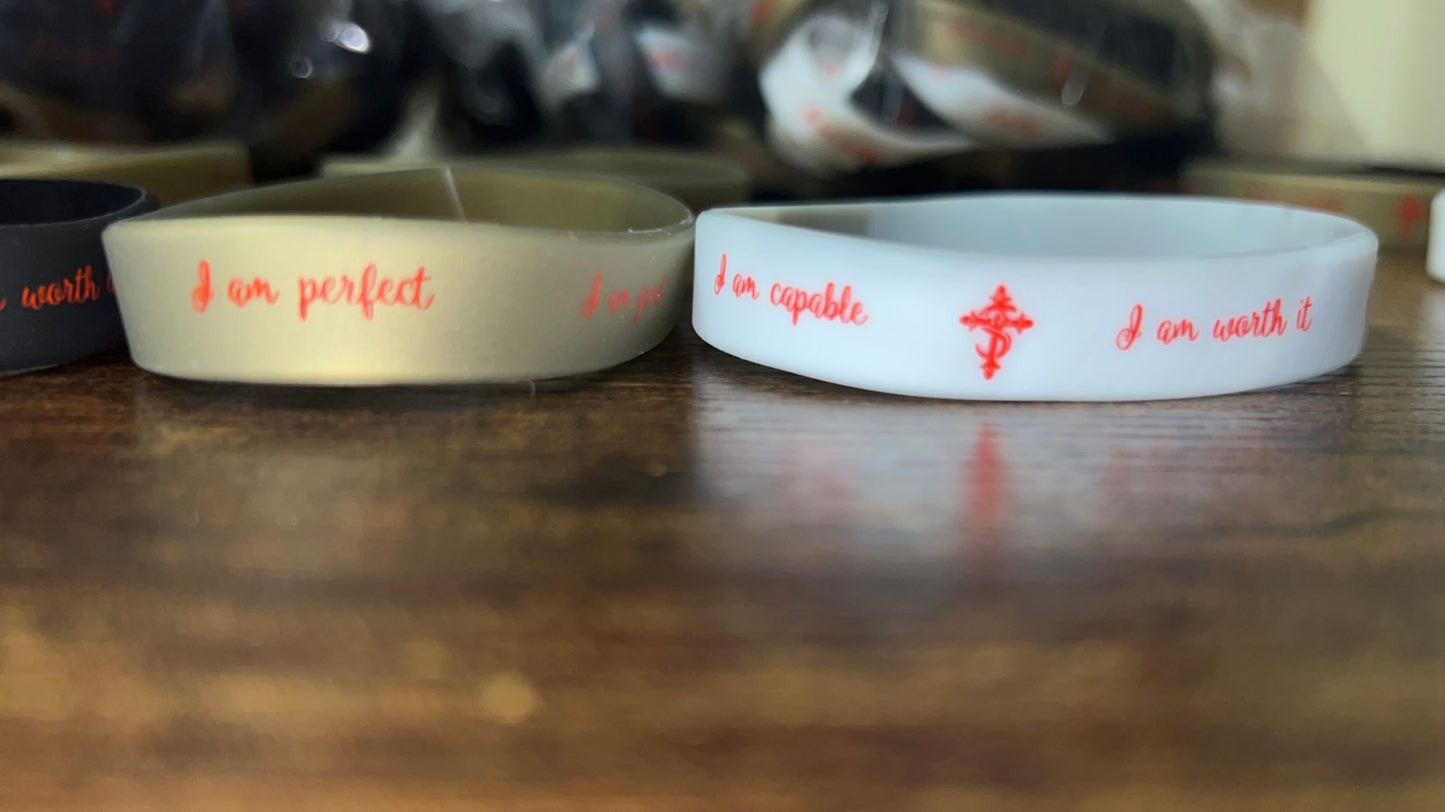 King Mar Ent. Affirmation Wristbands (Purchase 1 Item Get 1 Band Free!)